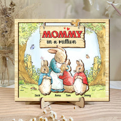 Personalisierte Geschenke für Mama, Holzschild „Momy In A Million“.