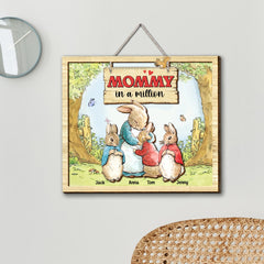 Personalisierte Geschenke für Mama, Holzschild „Momy In A Million“.