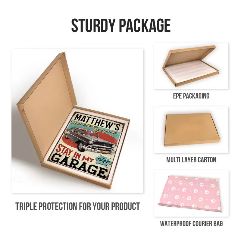 Stellen Sie sicher, dass alles in Ordnung ist, bevor Sie das Haus verlassen – personalisiertes, individuelles Metallschild als Geschenk