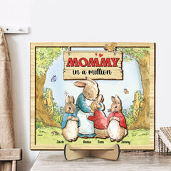 Personalisierte Geschenke für Mama, Holzschild „Momy In A Million“.