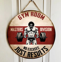 Old Man Gym Lifting Club – personalisiertes rundes Holzschild – Geburtstagsgeschenk für Gymer, Fitnessliebhaber