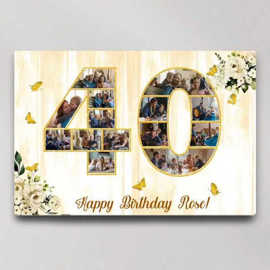 Alles Gute zum Geburtstag 50 60 65 70 80 100 – personalisierte Poster, Wandkunst, Heimdekoration