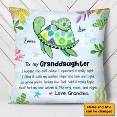 Gift For Granddaughter Turtle Hug This Pillow