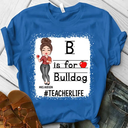 Personalisiertes Schulmaskottchen, individuelles Lehrer-T-Shirt, individuelle Geschenke für Lehrer