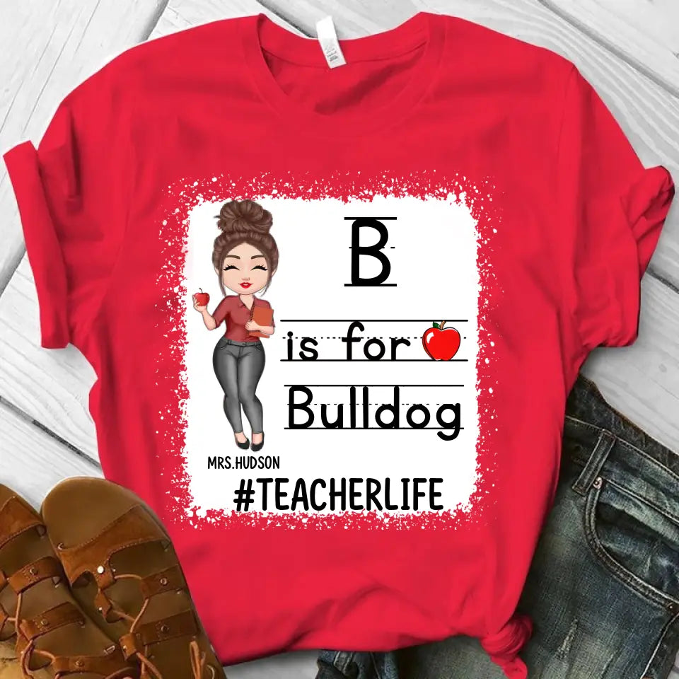 Personalisiertes Schulmaskottchen, individuelles Lehrer-T-Shirt, individuelle Geschenke für Lehrer