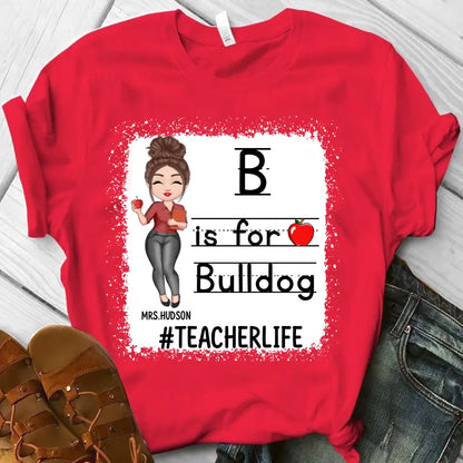 Personalisiertes Schulmaskottchen, individuelles Lehrer-T-Shirt, individuelle Geschenke für Lehrer