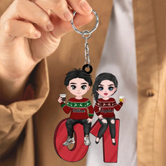 Personalized Anniversary Couple Annoying Each Other And Still Going Strong Keychain