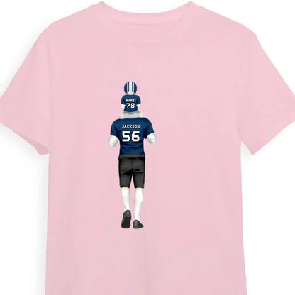 Personalisiertes American-Football-Vater- und Kinder-Shirt – Hoodie – Sweatshirt