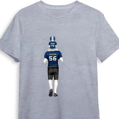 Personalisiertes American-Football-Vater- und Kinder-Shirt – Hoodie – Sweatshirt