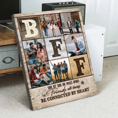 Beste Freundin FotoCollage Druck, personalisierte Geburtstagsgeschenke für die beste Freundin, Geschenk für Bff