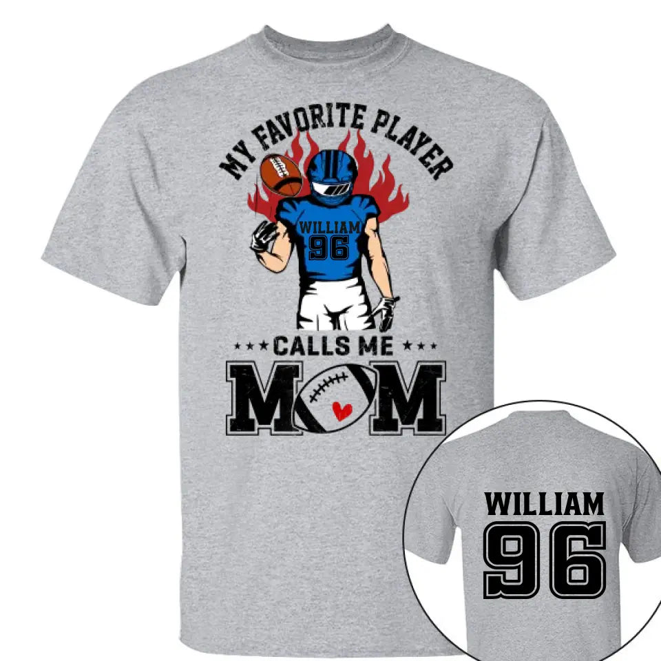 Mein Lieblingsspieler nennt mich Mama, personalisiertes Shirt, individuelles Spitznamen-Shirt