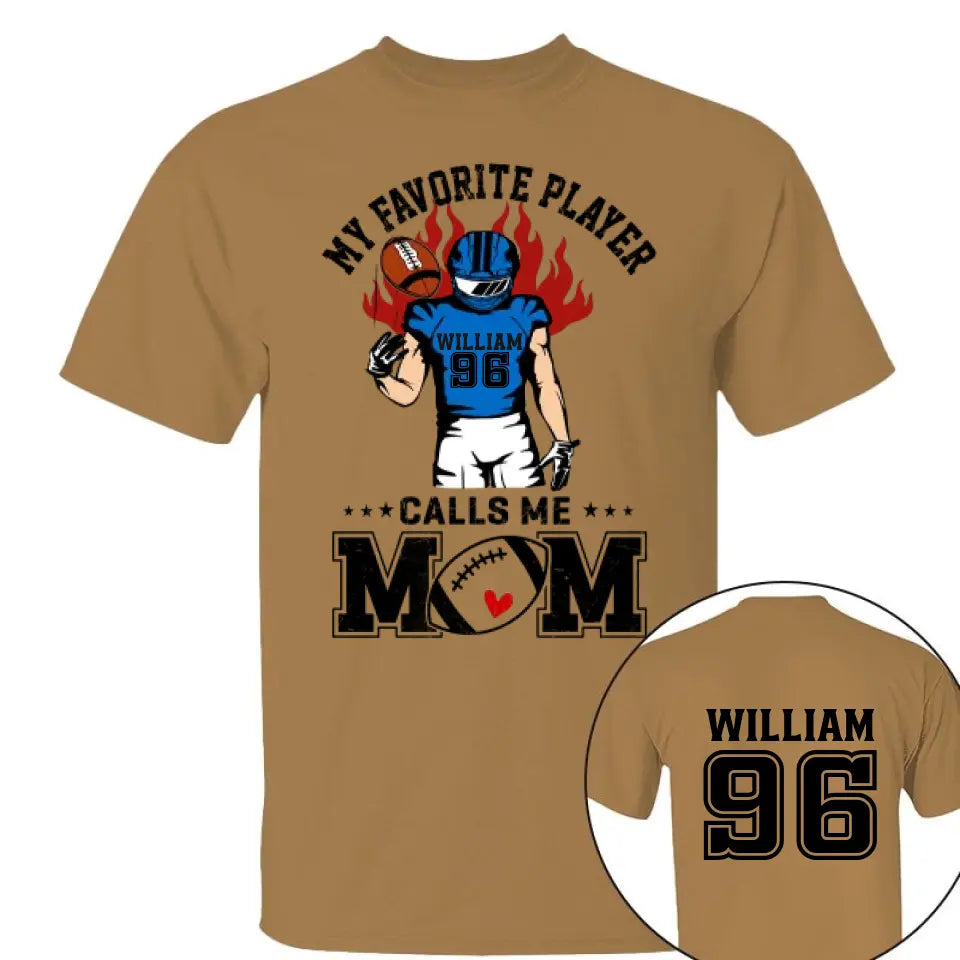 Mein Lieblingsspieler nennt mich Mama, personalisiertes Shirt, individuelles Spitznamen-Shirt