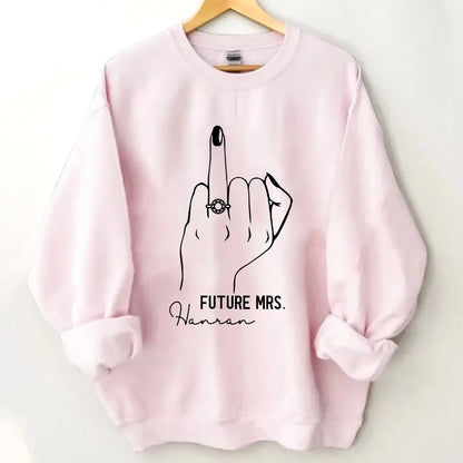 Future Mrs Ring Finger T-Shirt – Bride To Be Shirt – Verlobungsshirt – Junggesellinnenparty-T-Shirt für die Braut – Brautparty-Shirt – Brautgeschenk
