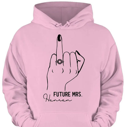 Future Mrs Ring Finger T-Shirt – Bride To Be Shirt – Verlobungsshirt – Junggesellinnenparty-T-Shirt für die Braut – Brautparty-Shirt – Brautgeschenk