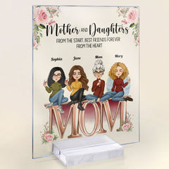 Mother And Children Best Friends Forever - Personalized Acrylic Plaque